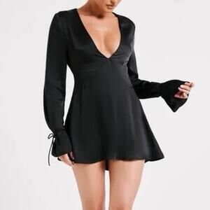 NWT! Womens Meshki Rosario Black Mini Dress Size XS